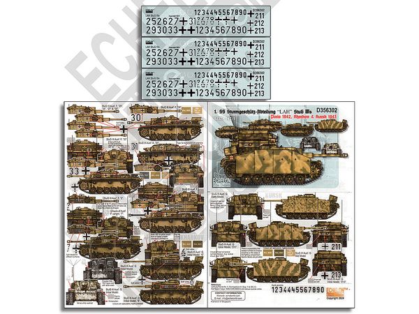 1/35 WWII ドイツ 第1SS装甲師団のIII号突撃砲A/F/G型 パリ/ハリコフ/クルスク