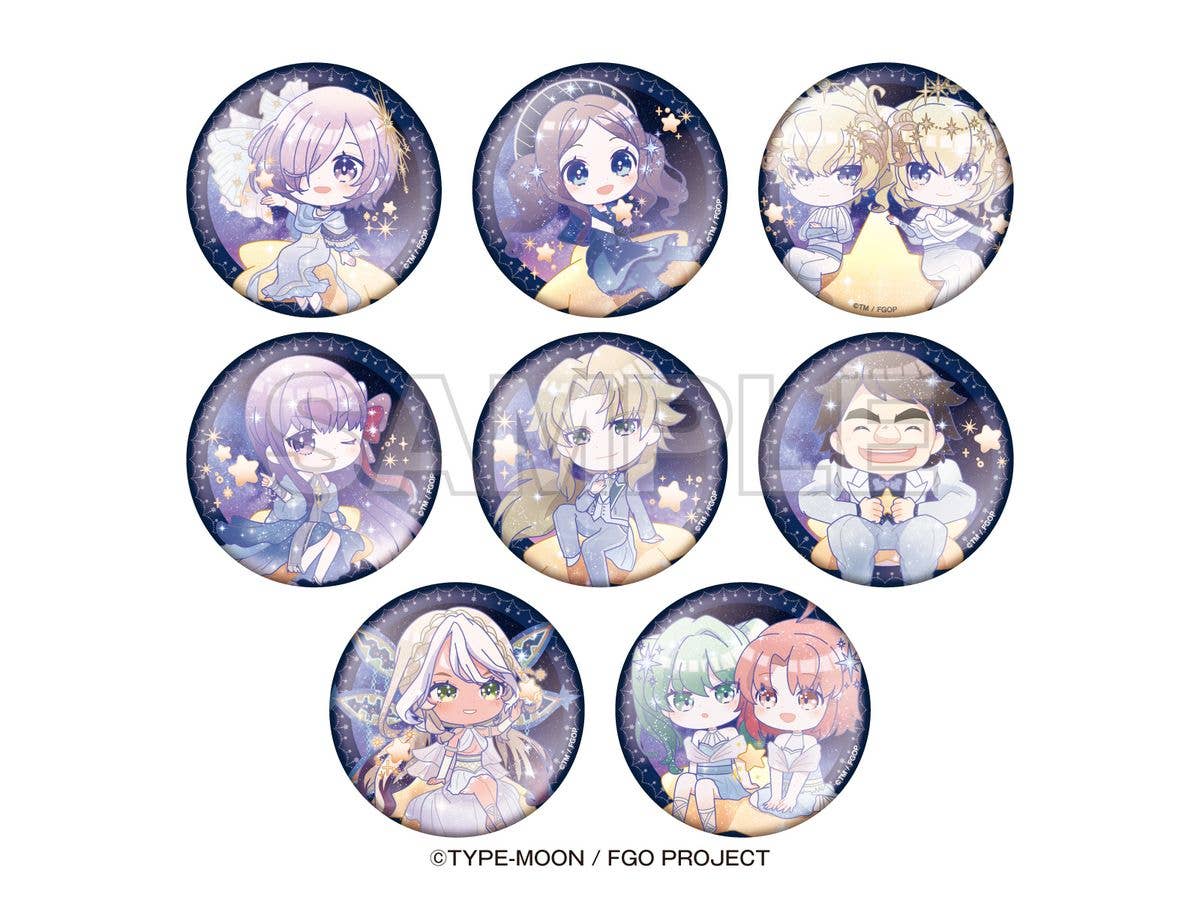 Fate/Grand Order x コニカミノルタプラネタリウム [英霊(サーヴァント)と巡る星々の物語]: トレーディングミニキャラ缶バッジ(全8種) 1Box 8pcs