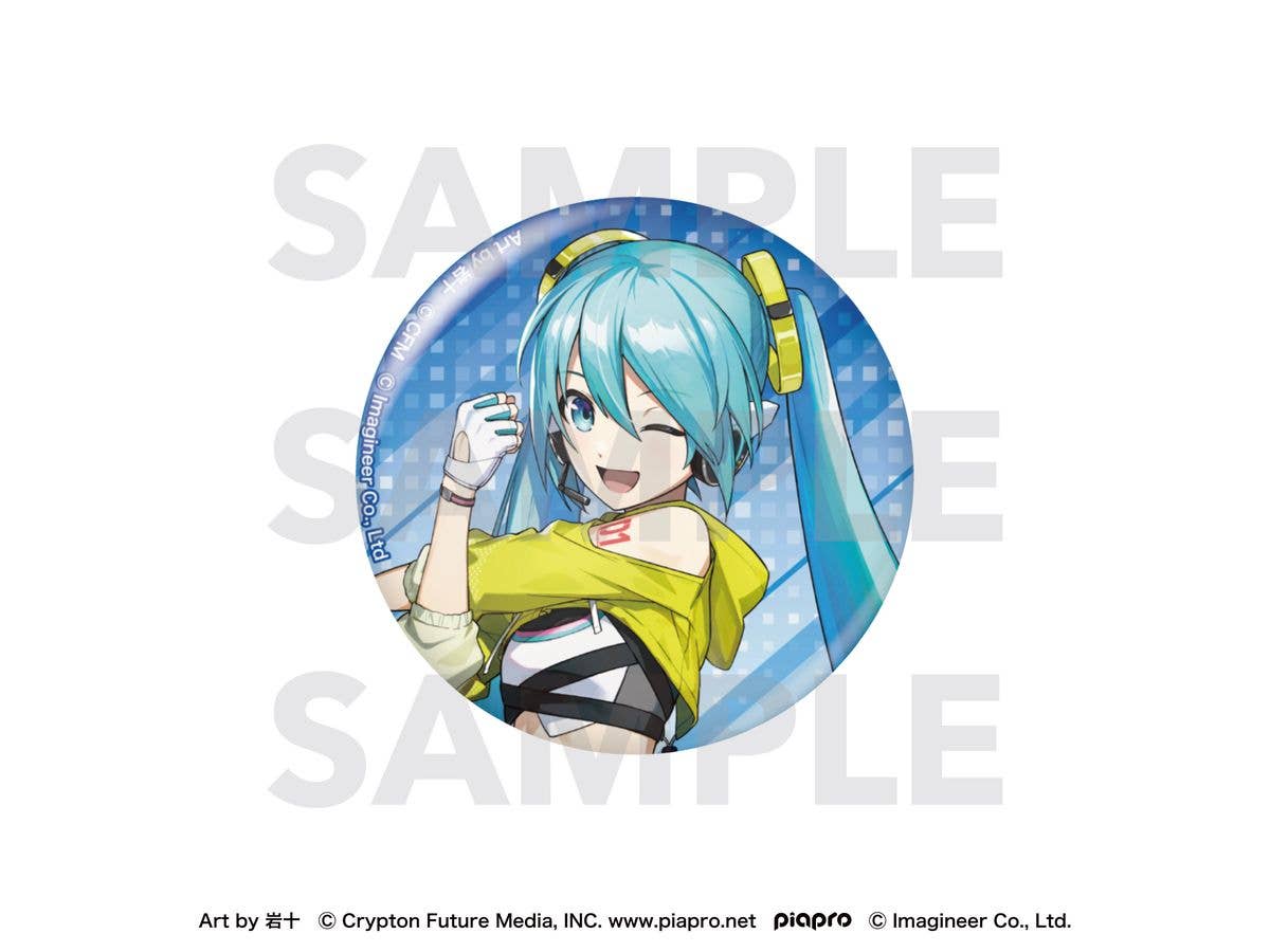 ピアプロキャラクターズ: Fit Boxing feat. 初音ミク Art by 岩十 グリッター缶バッジ 初音ミク