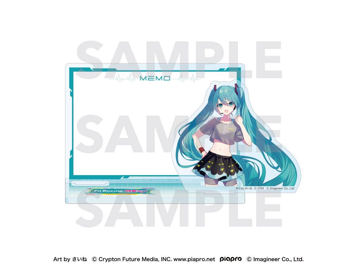 ピアプロキャラクターズ: Fit Boxing feat. 初音ミク Art by さいね アクリルメモスタンド 初音ミク