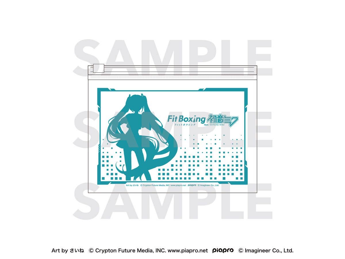 ピアプロキャラクターズ: Fit Boxing feat. 初音ミク Art by さいね クリアポーチ 初音ミク
