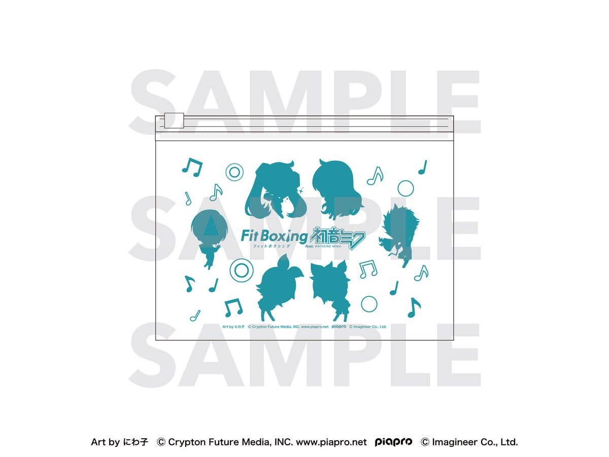 ピアプロキャラクターズ: Fit Boxing feat. 初音ミク Art by にわ子 クリアポーチ デフォルメキャラクターセット