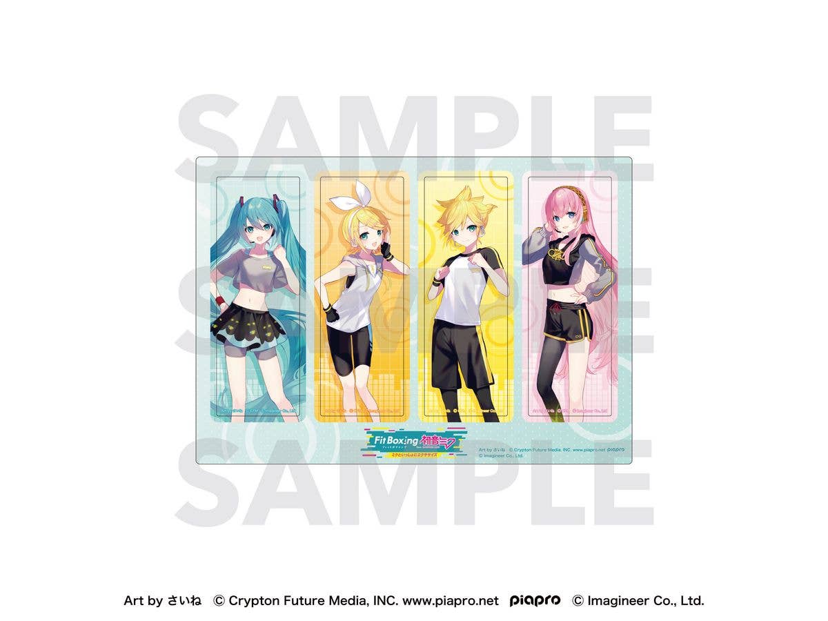 ピアプロキャラクターズ: Fit Boxing feat. 初音ミク Art by さいね クリアしおりセット キャラクターセット