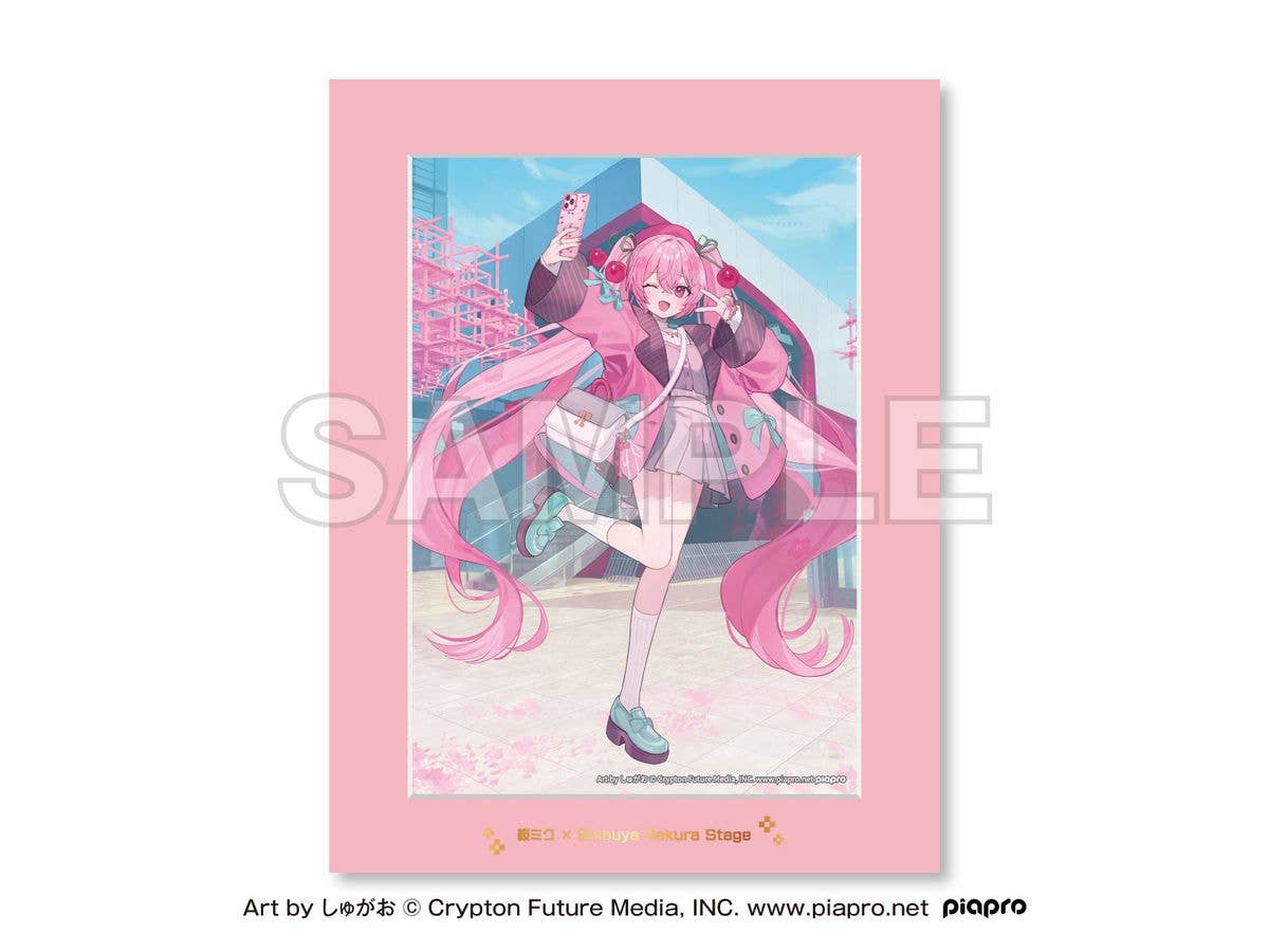 桜ミク x Shibuya Sakura Stage: キャラファインマット Art by しゅがお