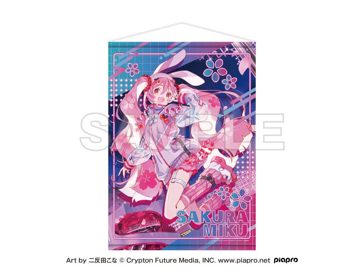 桜ミク x Shibuya Sakura Stage: B2タペストリー Art by 二反田こな