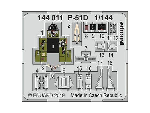1/144 P-51D エッチングパーツ (プラッツ/エデュアルド用)