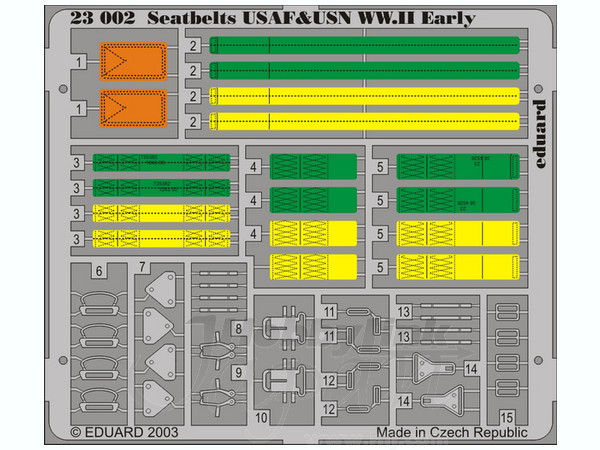 1/24 WWII USAF/USN シートベルト (初期)用 PEセット