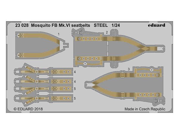 1/24 モスキートFB Mk.VI シートベルト (ステンレス製) (エアフィックス用)