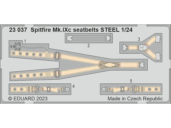 1/24 スピットファイア Mk.IXc シートベルト (ステンレス製) (エアフィックス用)