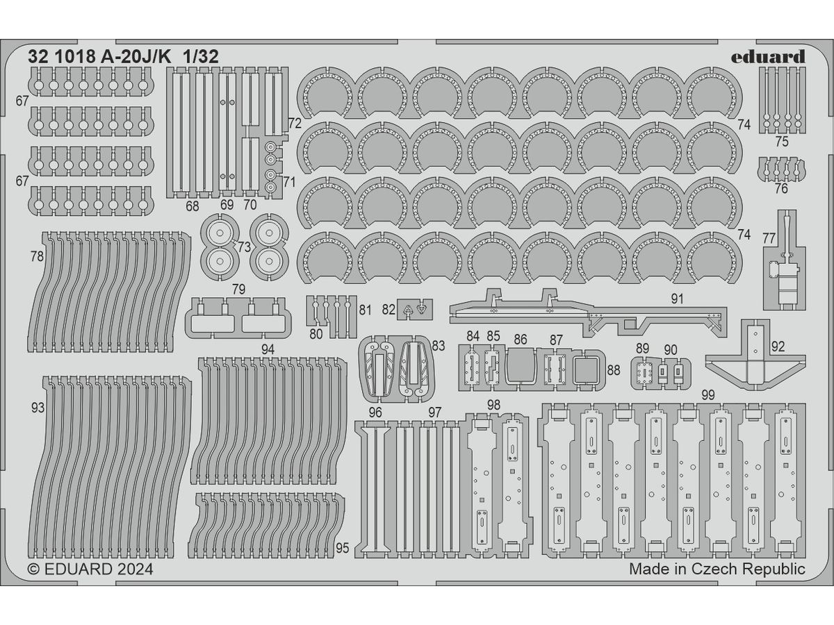 1/32 A-20J/K エッチングパーツ (HKモデル用)