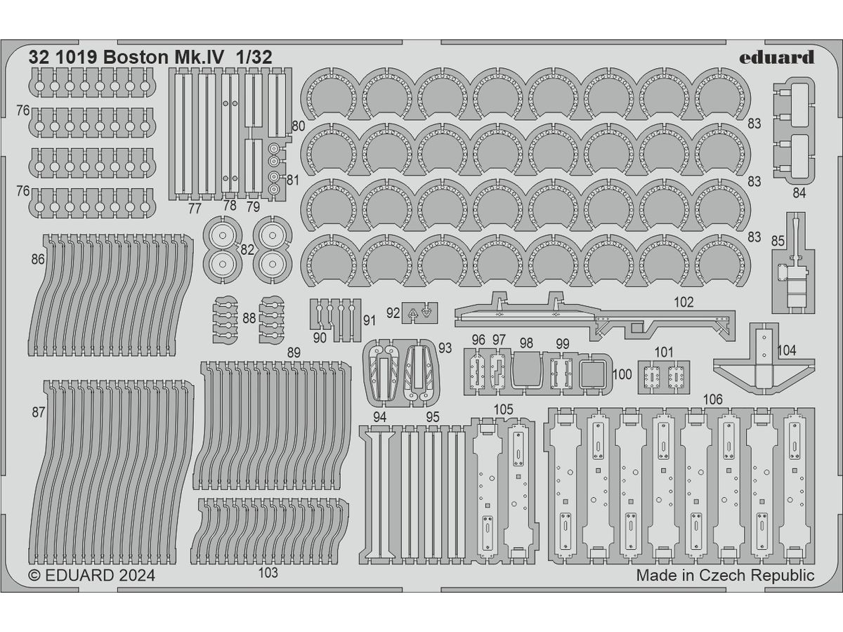 1/32 ボストン Mk.IV エッチングパーツ (HKモデル用)