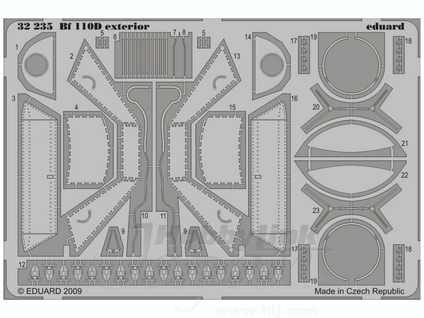 1/32 Bf 110D 外装用 PEセット (ドラゴン用)