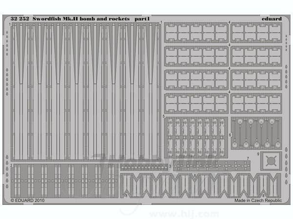 1/32 ソードフィッシュMk.II 爆弾・ロケット弾用 PEセット (トランペッター用)