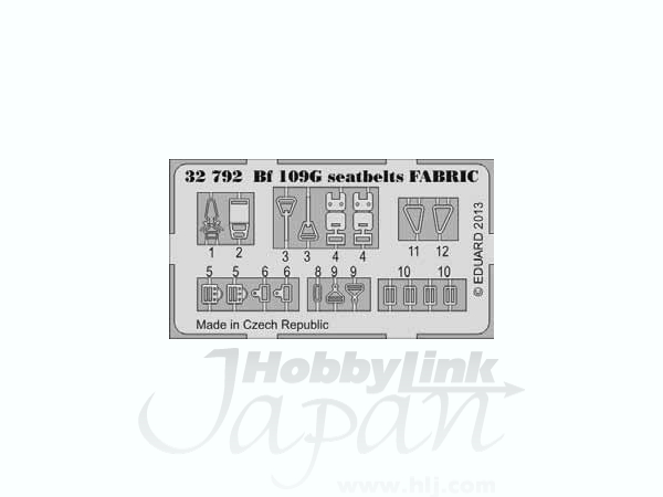 1/32 Bf 109G 布製シートベルト (レベル用)