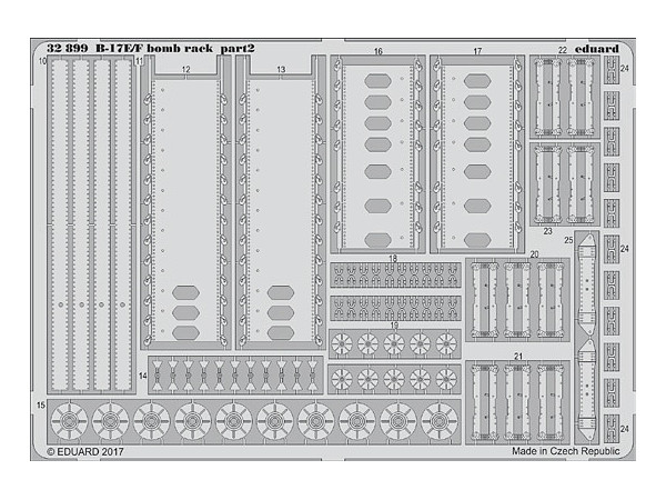 1/32 B-17E/F爆弾槽エッチングパーツ (HKモデル用)