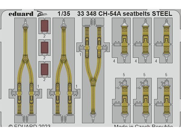 1/35 CH-54A シートベルト (ステンレス製) (ICM用)