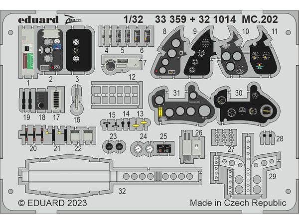 1/32 MC.202 ズームエッチングパーツ (イタレリ用)