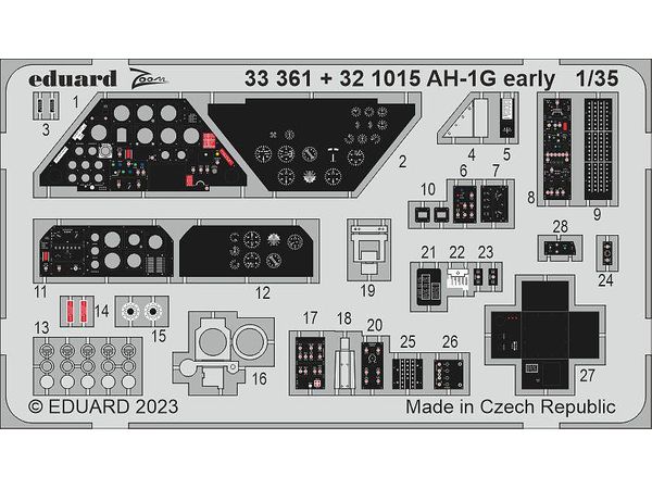 1/35 AH-1G (初期) ズームエッチングパーツ (ICM用)