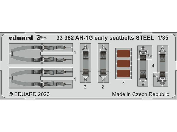 1/35 AH-1G (初期) シートベルト (ステンレス製) (ICM用)