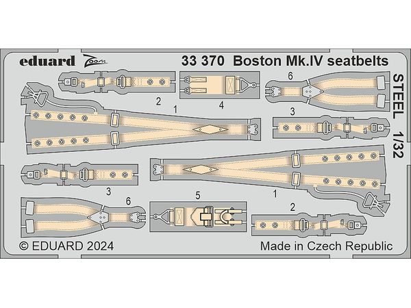 1/32 ボストン Mk.IV シートベルト (ステンレス製) (HKモデル用)