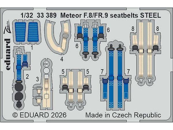 1/32 グロスター ミーティア F.8/FR.9 シートベルト (ステンレス製) (レベル用)
