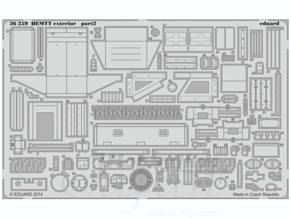 1/35 米HEMTT (重高機動戦術トラック)外装パーツセット (イタレリ用)