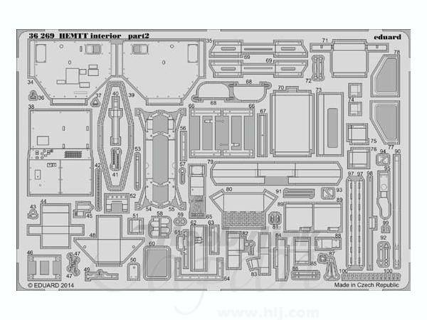 1/35 米HEMTT (重高機動戦術トラック)内装パーツセット (イタレリ用)