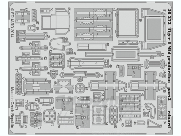 1/35 タイガーI 中期型パーツセット (ドラゴン1/35用)