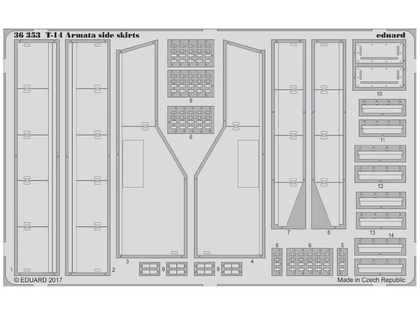 1/35 T-14 アルマータサイドスカート (ズべズダ用)