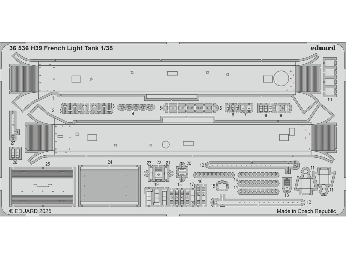 1/35 フランス軽戦車 H39 エッチングパーツ (タミヤ用)