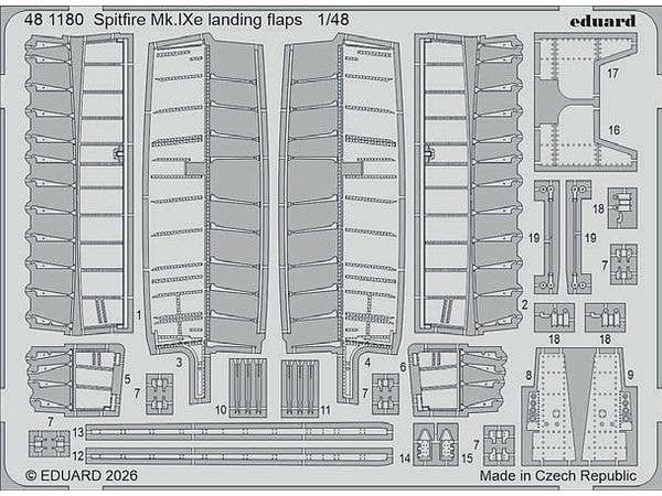 1/48 スピットファイア Mk.IXe ランディングフラップ (エアフィックス用)