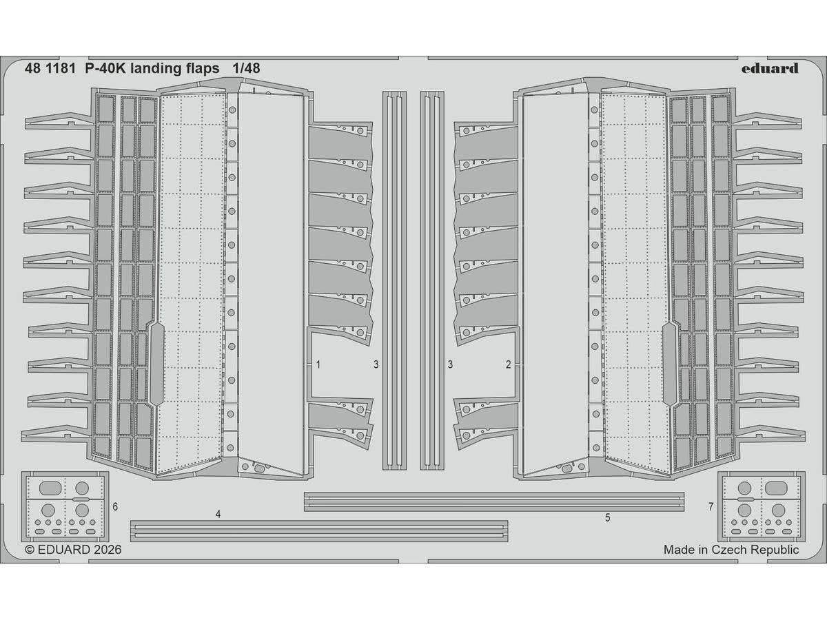 1/48 P-40K ランディングフラップ (エデュアルド用)