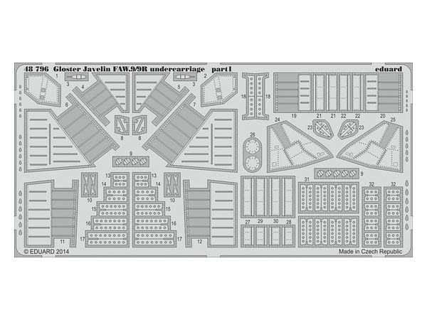 1/48 グロスタージャベリンFAW.9脚収納部 (エアフィックス1/48用)