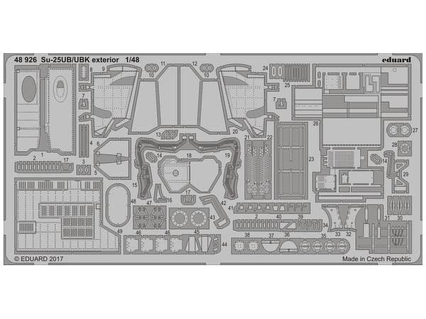 1/48 Su-25UB/UBK外装エッチングパーツ (スマー用)