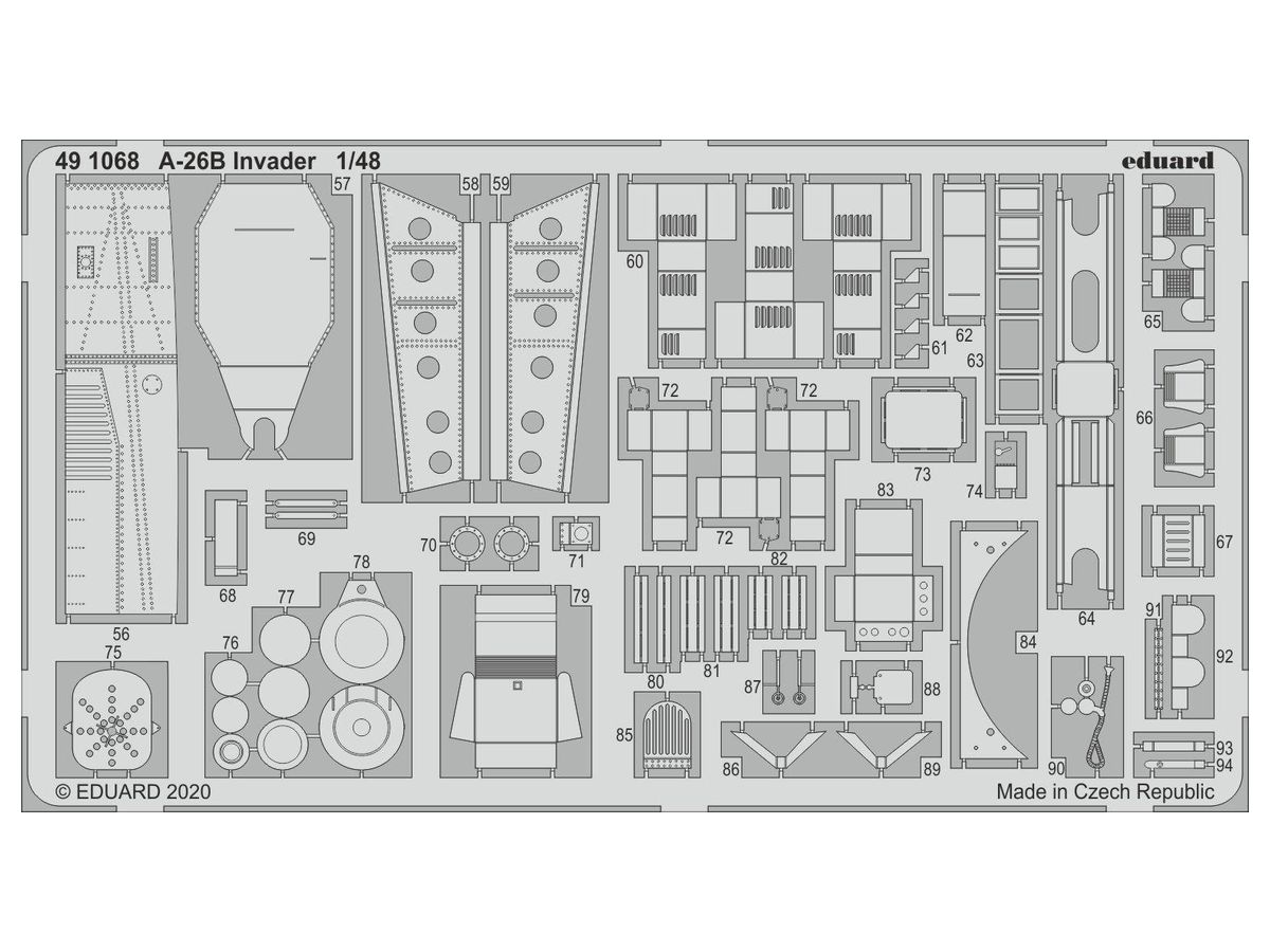 1/48 A-26B インベーダー 内装エッチングパーツ (ICM用)