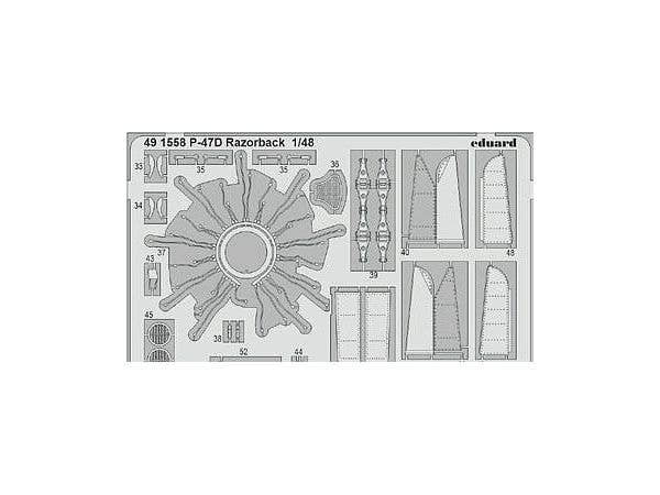 1/48 P-47D レザーバック エッチングパーツ (ミニアート用)