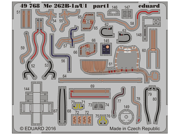 1/48 Me 262B-1a/U1 エッチングパーツセット ホビーボス用