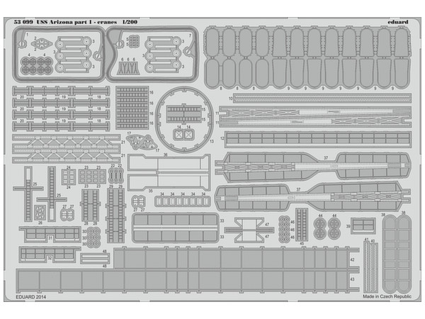 1/200 USS アリゾナ用パーツセット・パート1 クレーン (TRP1/200用)