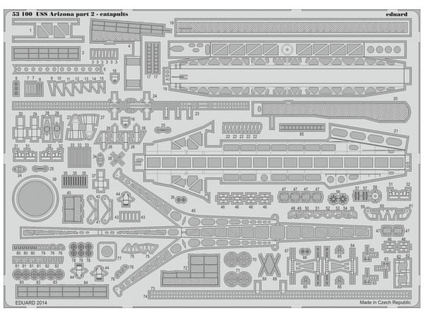 1/200 USS アリゾナ用パーツセット・パート2 カタパルト (TRP1/200用)