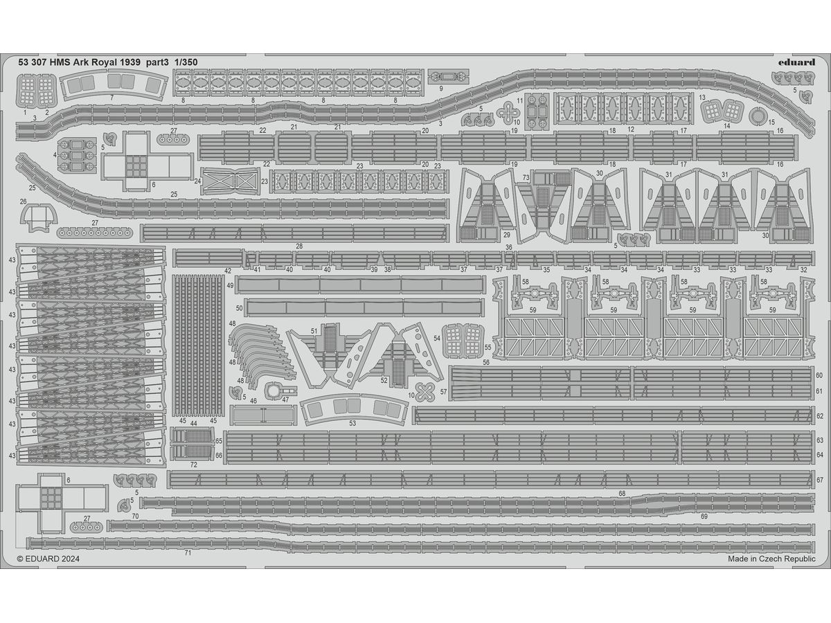 1/350 アークロイヤル 1939年 パートIII エッチングパーツ (アイラブキット用)