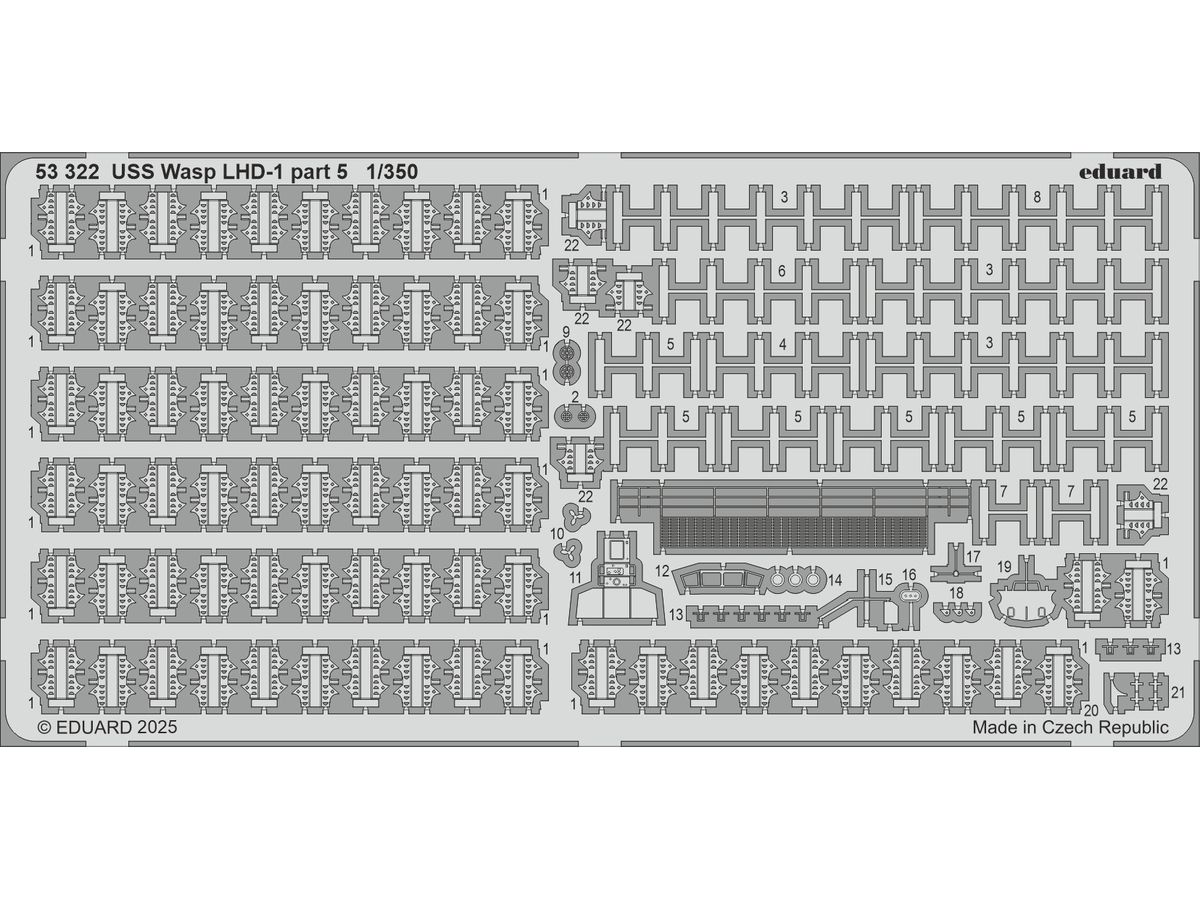 1/350 USS ワスプ LHD-1 エッチングパーツ パート5 (トランぺッター用)