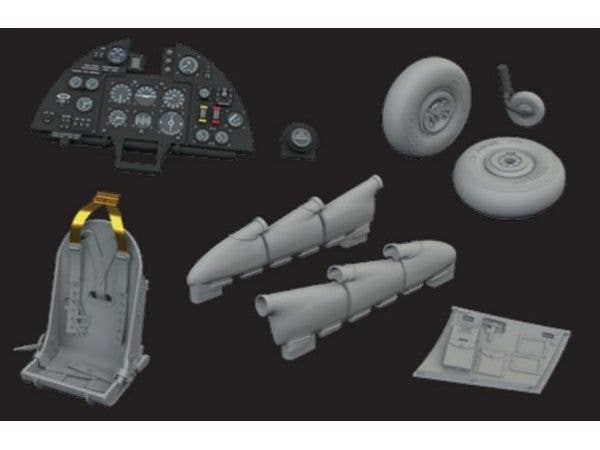 1/48 ハリケーン Mk.I ルックプラス 計器盤w/パーツセット(アルマホビー用)