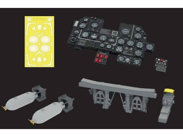 1/48 P-47N ルックプラス 計器盤 w/パーツセット(ミニアート用)