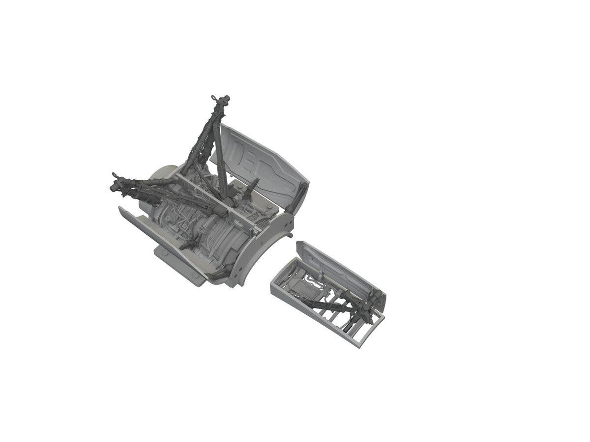 1/48 F-16C 軽荷重用着陸装置・格納庫 (タミヤ用)