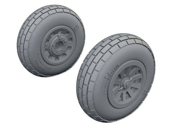 1/72 P-51D マスタング ホイール (ブロックトレッド) (アルマホビー用)