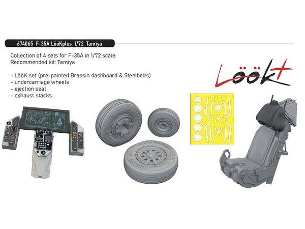 1/72 F-35A ルックプラス 計器盤w/パーツセット (タミヤ用)