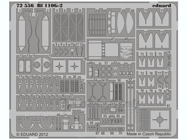 1/72 メッサーシュミットBf 110G-2パーツセット (エデュアルド用)