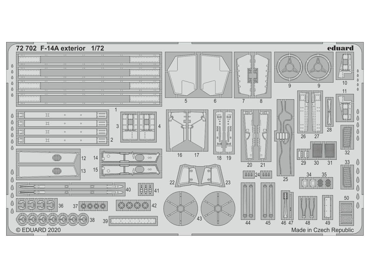 1/72 F-14A 外装エッチングパーツ (アカデミー用)