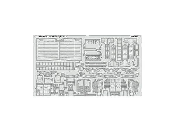 1/72 B-24D 着陸装置エッチングパーツ (エアフィックス用)