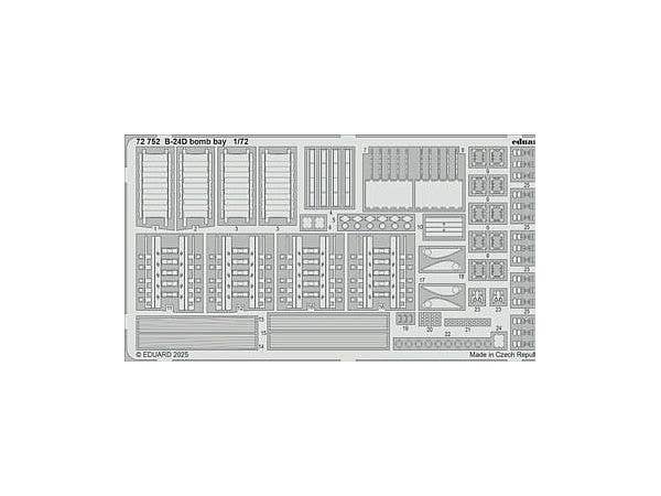 1/72 B-24D 爆弾槽エッチングパーツ (エアフィックス用)